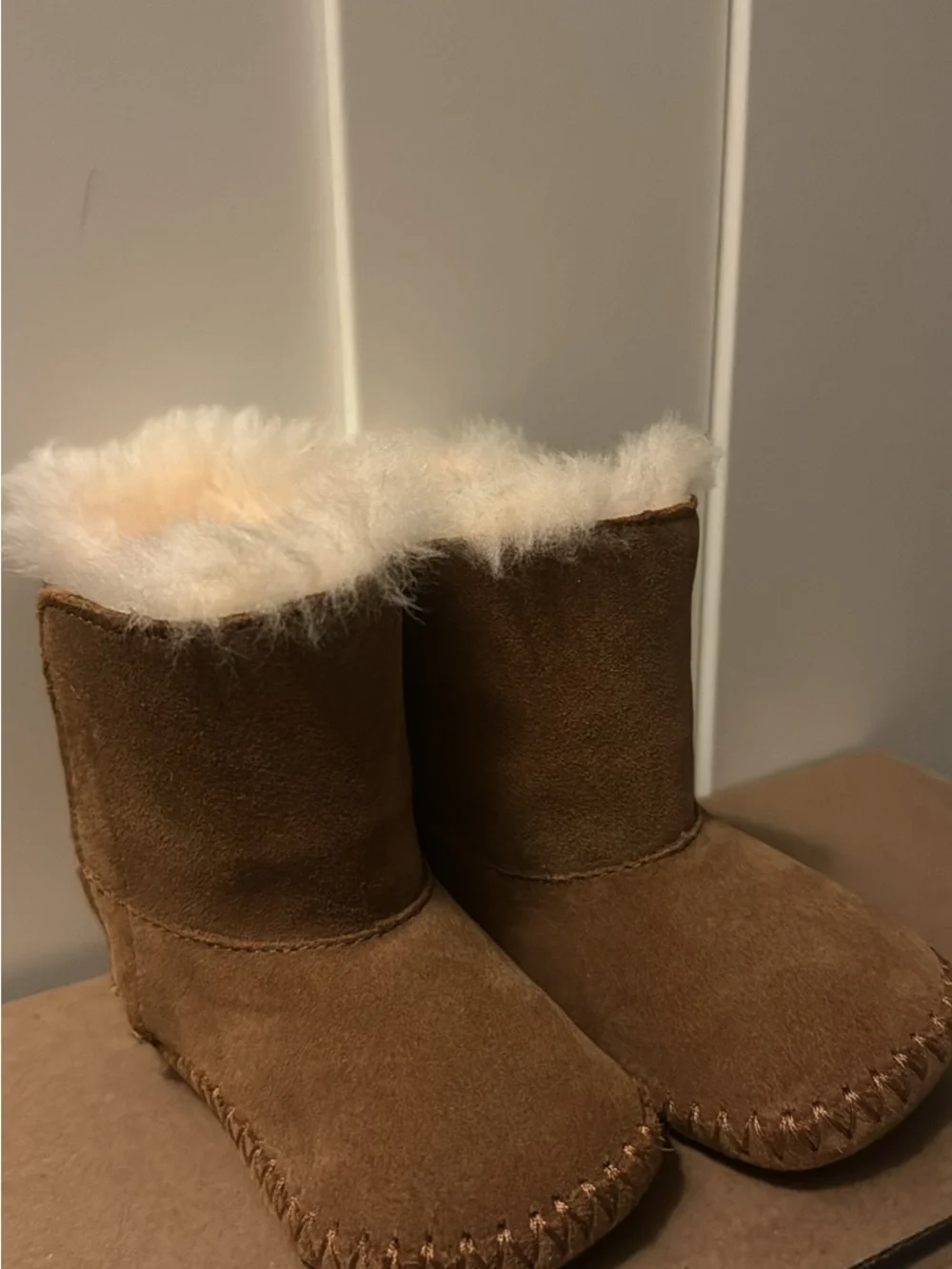UGG Kids Chestnut Suede Shearling Booties
